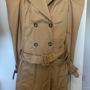 Avec Les Filles Tan Double-Breasted Trench Coat